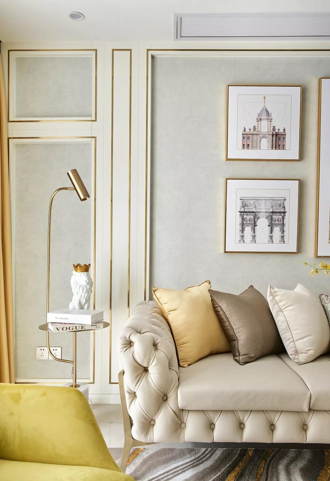 簡易輕奢風(fēng)，那白色中的一抹金色光